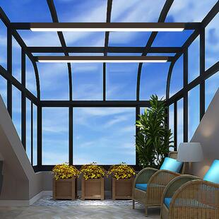 超亮长条灯玻璃阳光房专用灯长条形超薄阳台吸顶灯庭院雨棚屋檐灯