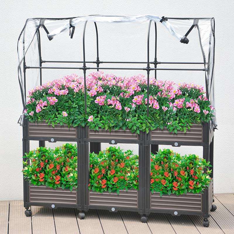 枝晓 种植箱小暖棚爬藤架花房花箱冬季蔬菜植物户外过冬种菜温室