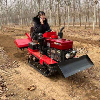 家用驾乘式农田耕地机 履带式小型开沟翻地机 多功能大棚微耕机