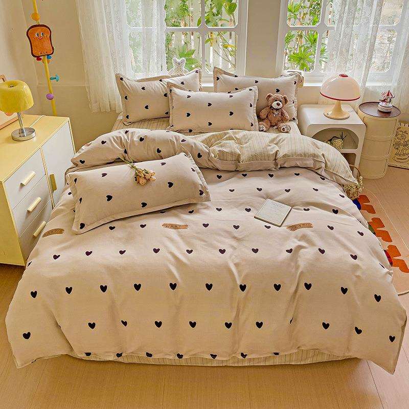 小清新印花加厚磨毛四件套学生三件套秋冬单床单被套宿舍床上用品