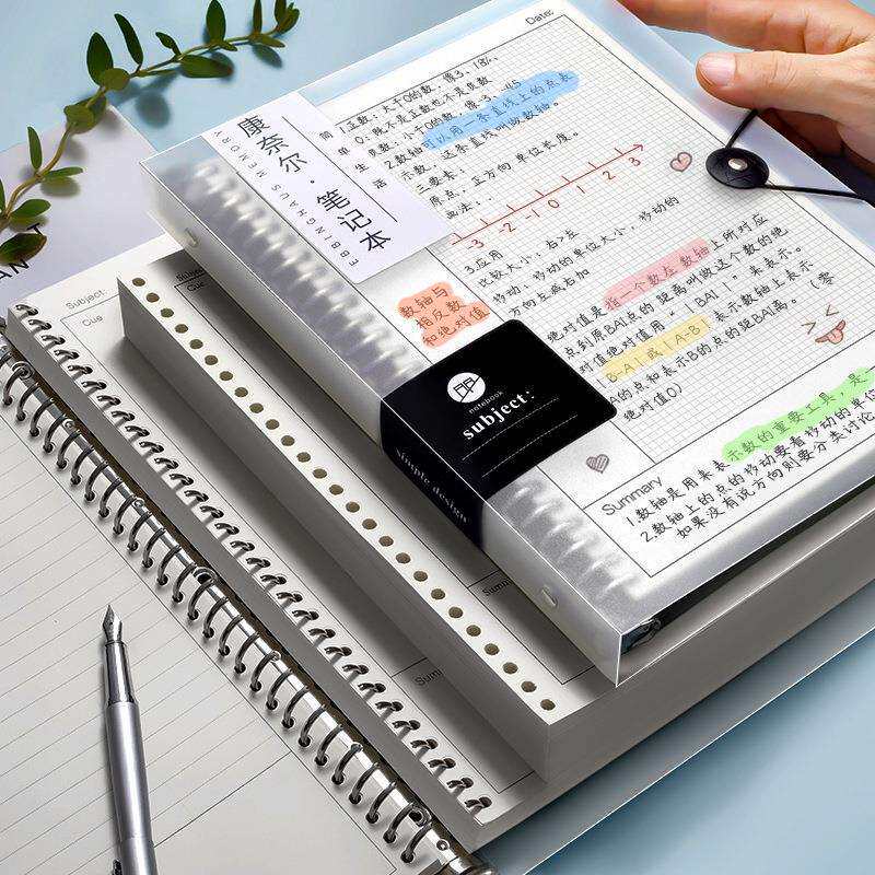b5康奈尔笔记本子笔记5r记忆法活页本学生用横线网格课堂纸替芯可