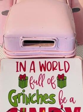 跨境新款树脂工艺品绿色小卡车家居室内玄关户外摆件