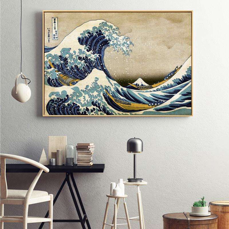 浮世绘风景客厅装饰画书房挂画餐厅玄关日式料理店居酒屋墙画壁画