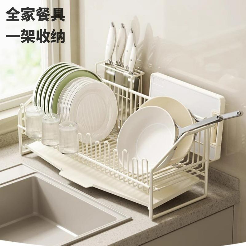 厨房沥水碗碟架厨房水槽台面碗筷沥水篮置物架碗架碗盘餐具收纳架