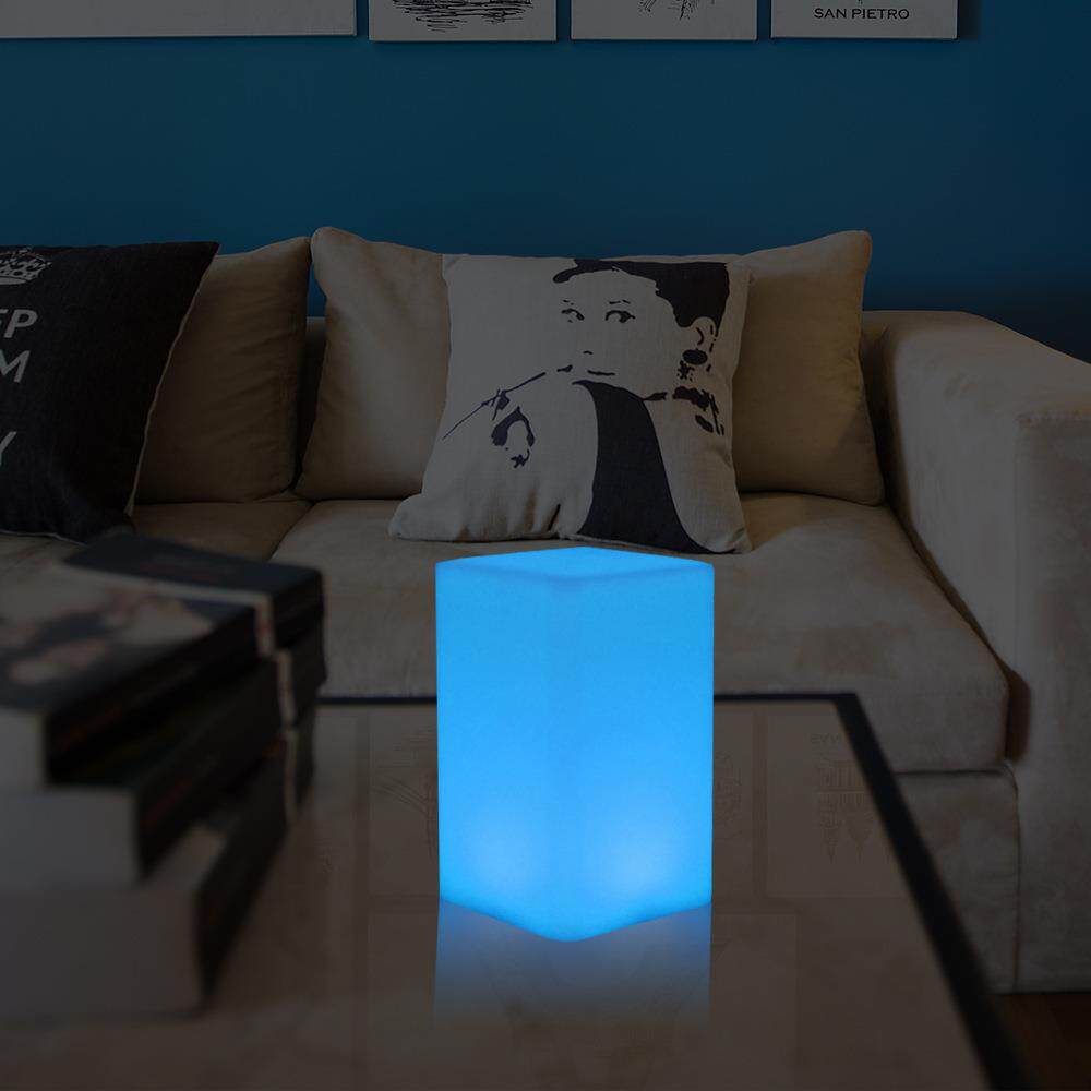 led遥控充电七彩小方柱灯饰桌灯ktv酒吧装饰立式发光方块灯