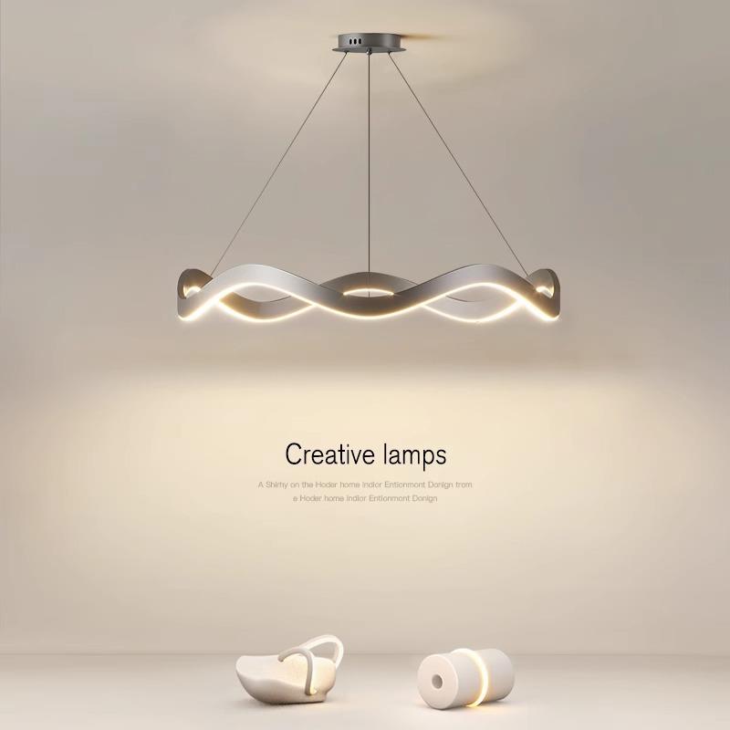 客厅吊灯现代简约大气2024年新款轻奢圆环卧室餐厅极简客厅主灯具