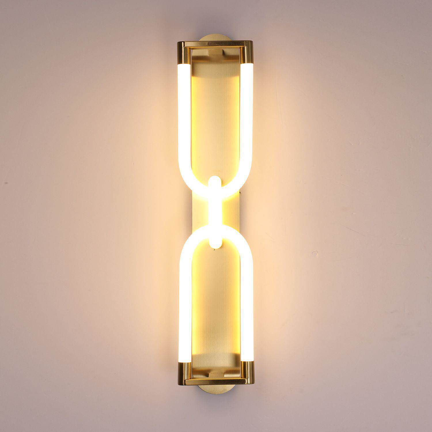 北欧轻奢壁灯现代轻奢华大气亚克力弯管壁灯客厅卧室走廊酒店床头