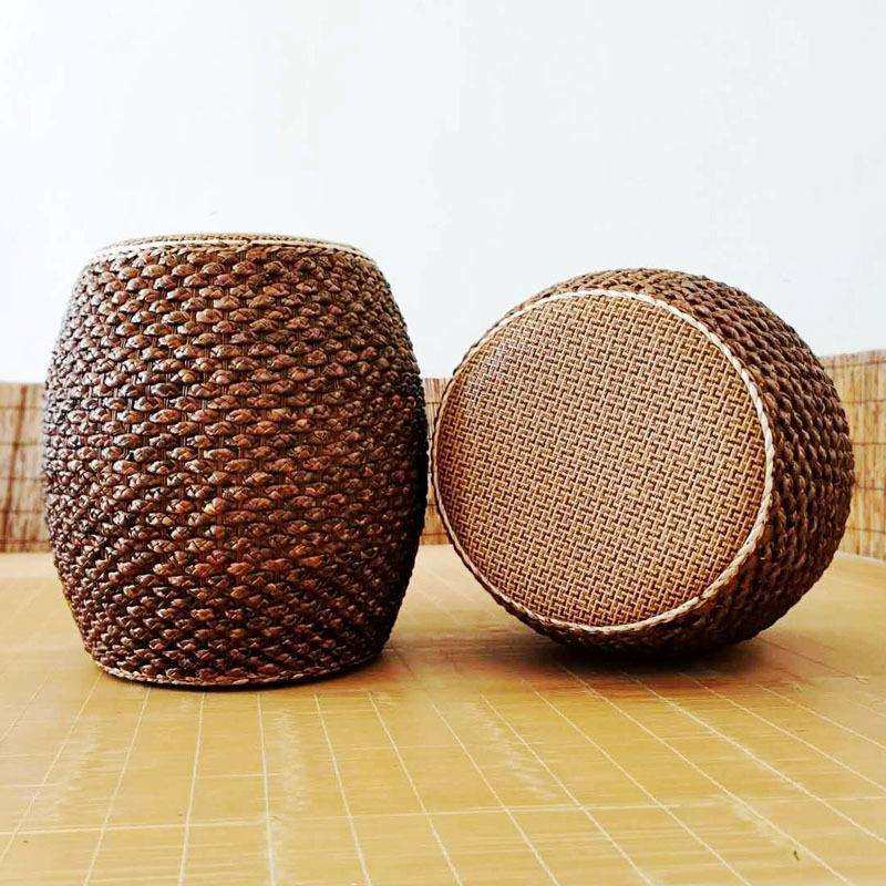 草藤编坐凳茶道飘窗座椅圆矮凳小凳子榻榻米阳台创意板凳加厚坐墩,3C数码配件,USB灯,淘宝优惠券,粉丝福利购,淘宝优惠卷