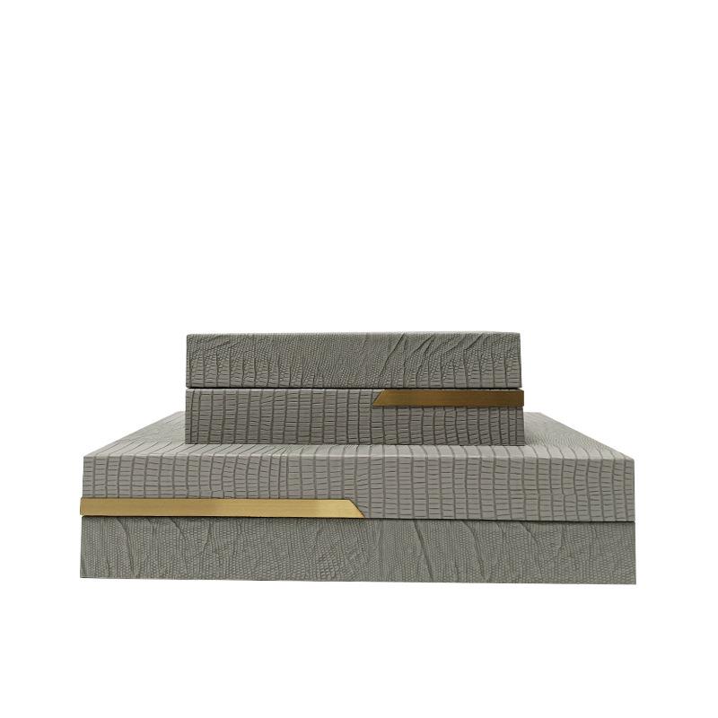 蜥蜴纹首饰盒梳妆台珠宝展示盒样板房售楼处客厅摆件收纳装饰品