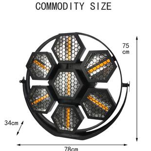 舞台背景灯复古爆闪灯7颗全彩酒吧清吧Livehouse七彩跑马效果灯