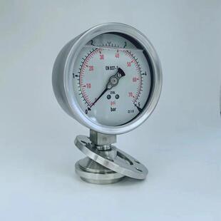 隔膜压力表不锈钢法兰接体压力表工业隔膜耐震压力表