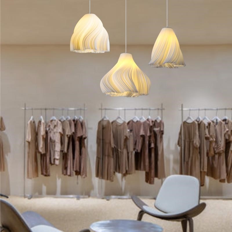 3D打印卧室床头吊灯现代简约餐桌吧台花瓣灯饰北欧奶油Y风餐厅吊