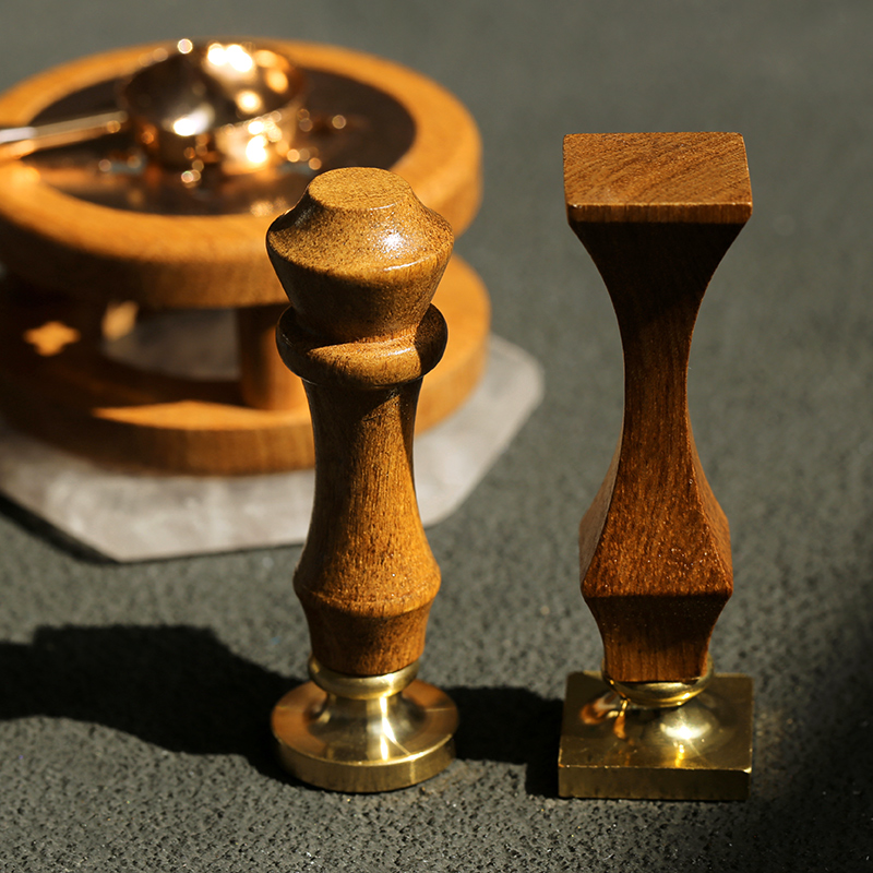 花梨木火漆熔炉火漆勺子手柄火漆印章工具套装 手工TDIY蜡封火漆