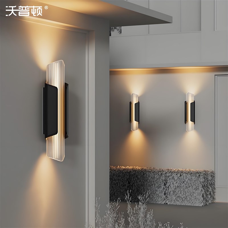 户外壁灯太阳能屋檐灯防水别墅庭院灯入户L大门大门两侧灯露台壁