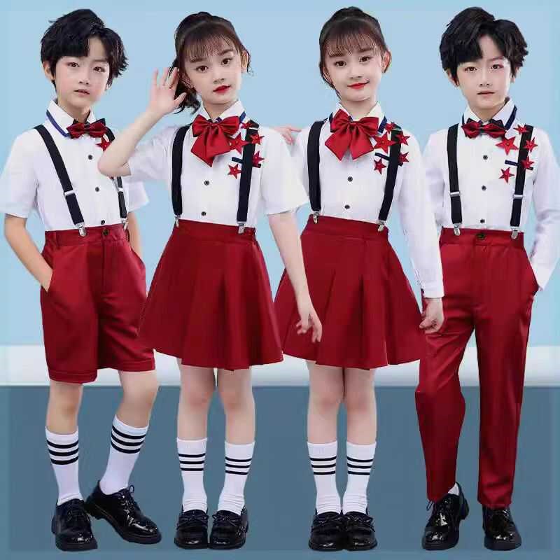 六一儿童演出服中国风p男女童合唱服中小学生朗诵表演服幼儿园班