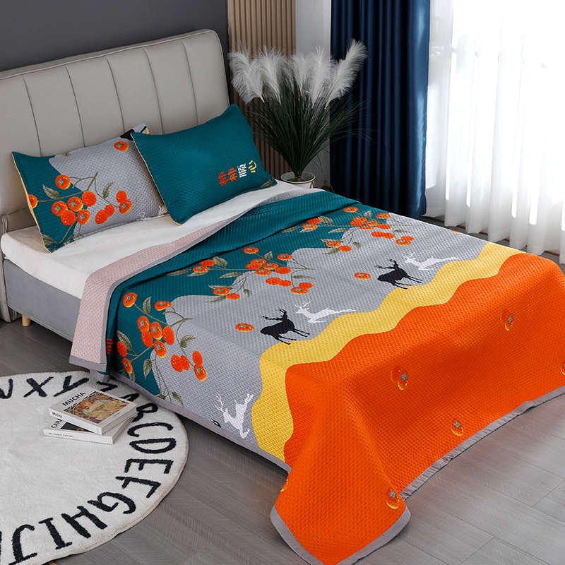 榻榻米床盖四季通用新款单人宿舍学生夹棉M床单单件双面防滑大炕