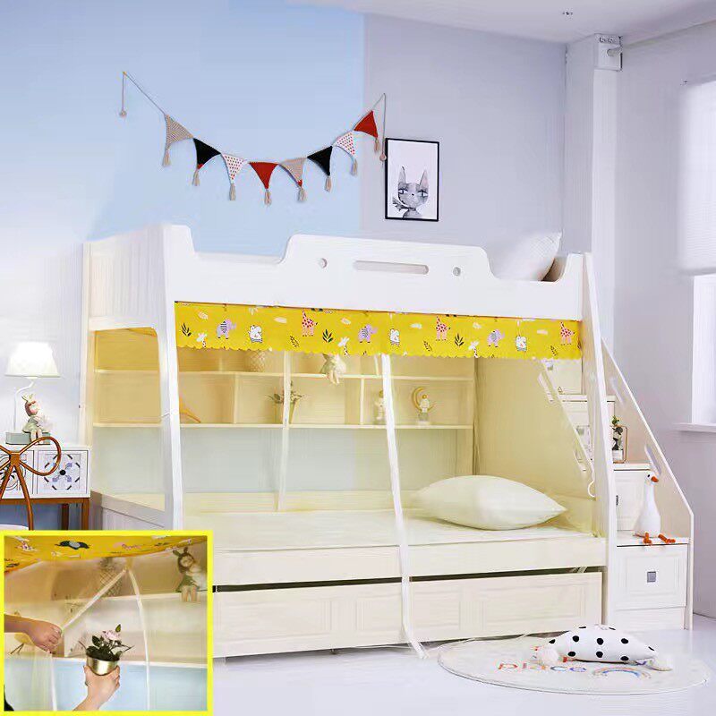 特密子母床蚊帐上下铺1.5米床柜梯式0.9m1.L2m双层上窄下宽家用1.