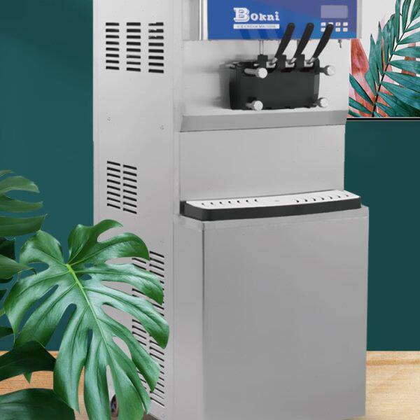 博科尼商用大型立式全自动三头软冰淇淋机网红冰激凌机家用高膨化