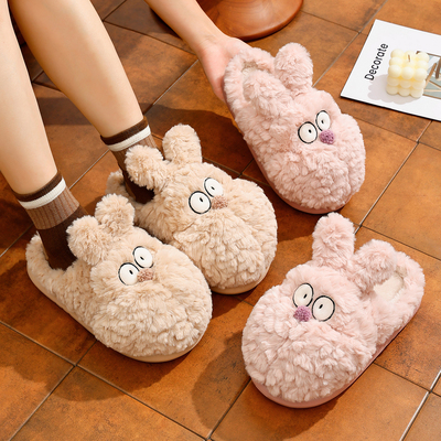闪娇棉拖鞋保暖加绒卡通居家棉鞋