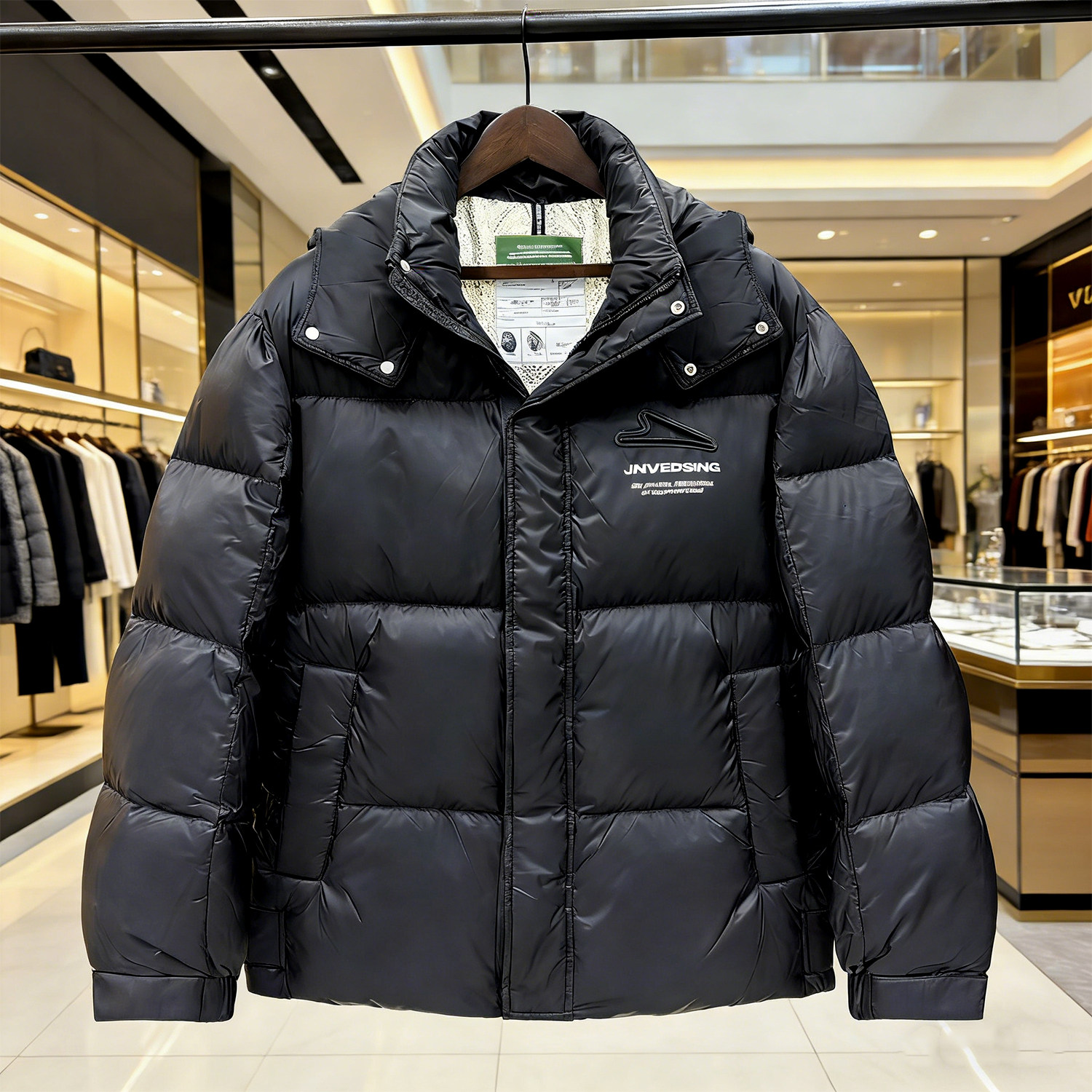 商场撤柜300克90白鹅绒羽绒服男士高充绒量极寒外套男女同款加厚