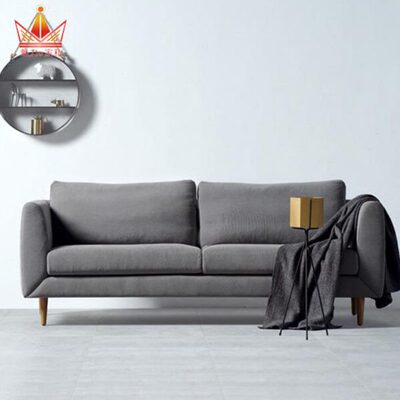 休闲客厅人三人位样板房二小户型简约现代北欧布艺沙发灰色两沙发