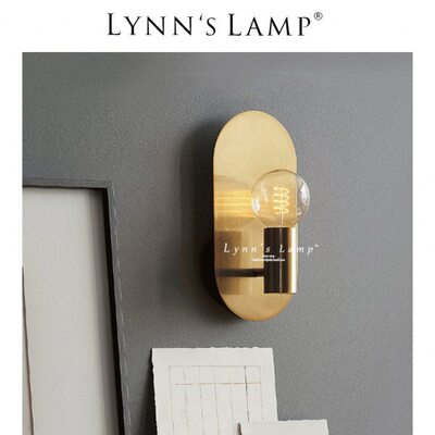 Lynn's 立意 日式全铜床头壁灯卧室轻奢客厅背景墙复古过道走廊灯