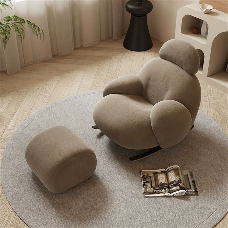 大白摇椅家用阳台躺椅轻奢小户型休闲懒人卧室客厅网红Y单人沙发