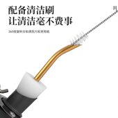 露营嘴口水壶嘴壶咖啡壶管不锈钢长便携式 细细水壶户外嘴延长硅胶