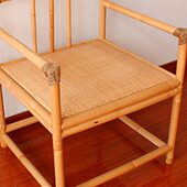 手工简约家具椅子茶道藤条中国风民宿藤编茶桌艺茶简易方椅靠背椅