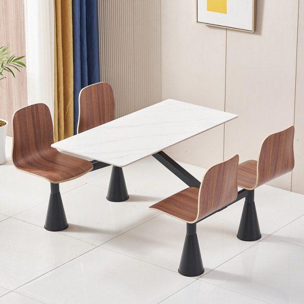 新款学校学生食堂餐桌椅4人6人员工公司饭堂连体长方形不锈钢餐桌,住宅家具,岩板餐桌,淘宝优惠券,粉丝福利购,淘宝优惠卷