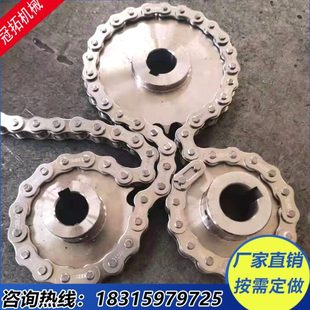 304不锈钢传动链轮定制3分4分5分单双排齿轮双节距输送机机械齿轮