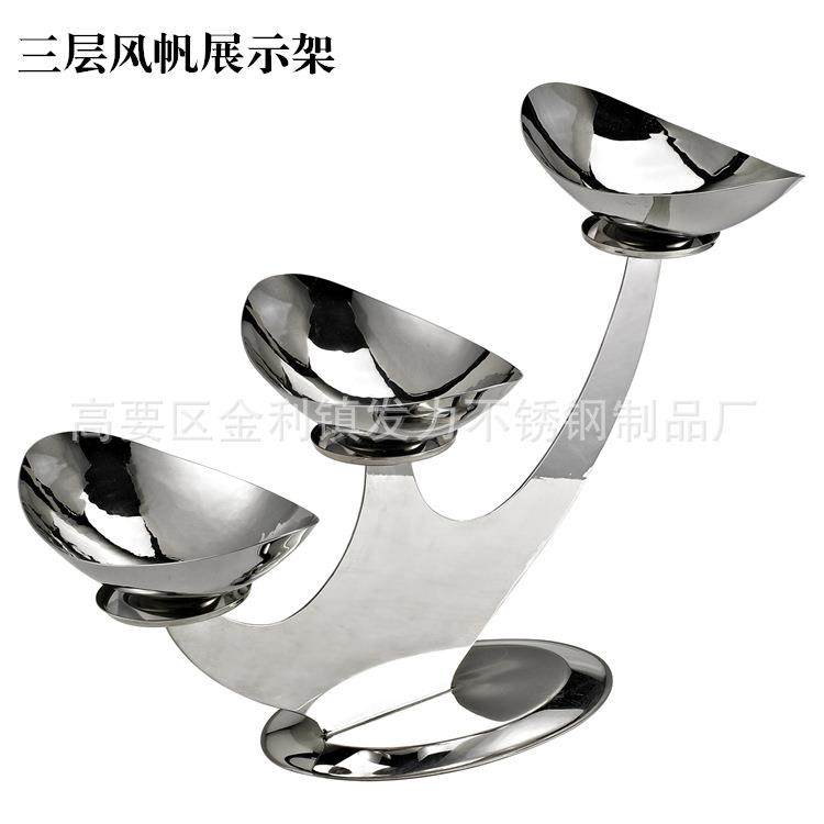不锈钢三层风帆展示架创意水果盘果碟船型果盘小吃蛋糕食品寿司架,鲜花速递/花卉仿真/绿植园艺,割草机/草坪机,淘宝优惠券,粉丝福利购,淘宝优惠卷