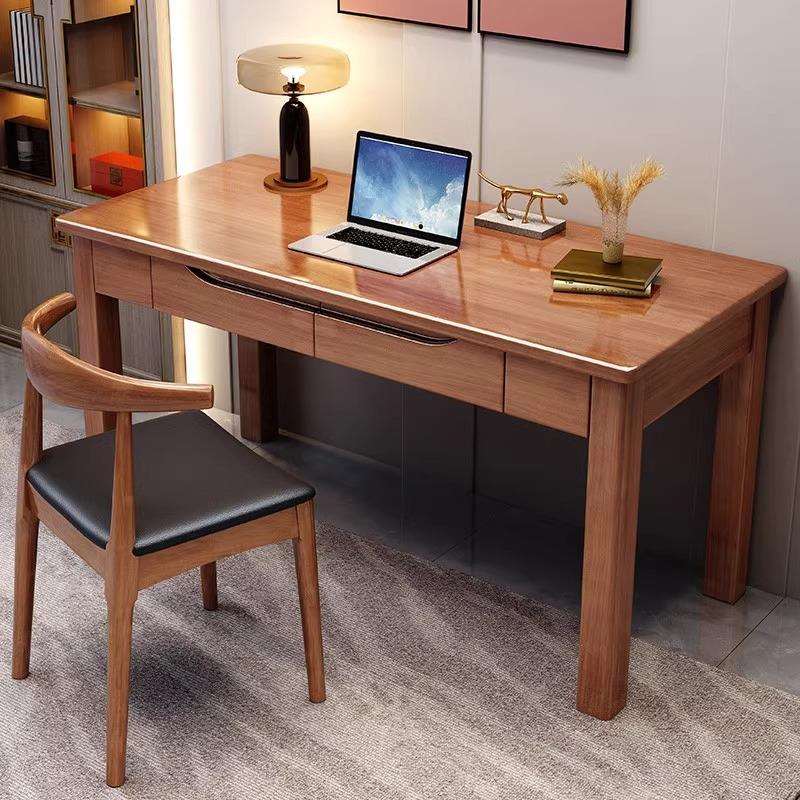 实木书桌家用现代简约办公桌电脑桌卧室学习桌小户型学生写字桌子