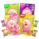 屁桃水果茶糖柠檬红茶味水果薄荷糖乌龙茶硬糖果网红zuo一下