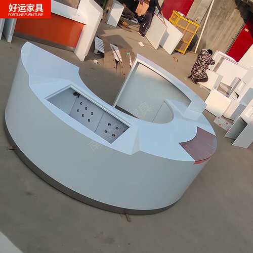 银行家具填单接待台大厅弧形引导台业务办理咨询服务柜台收银台