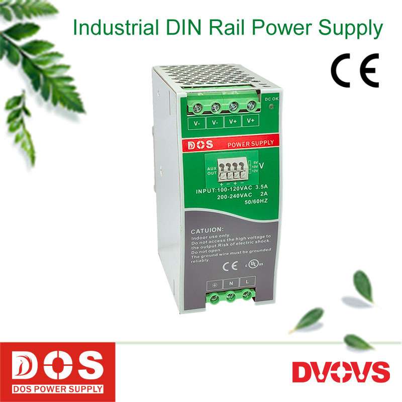 两组电压双输出24V5V或24V12V或12V5V导轨式开关电源供应器保三年