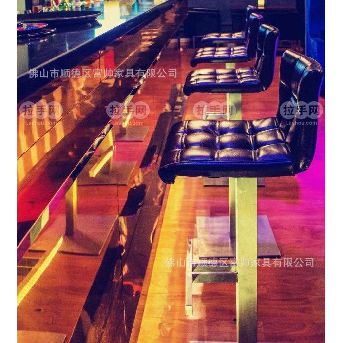 时尚简约拉丝不锈钢酒吧椅休闲椅高脚椅KTV升降吧台椅