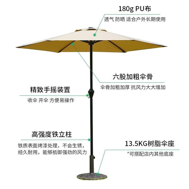 户外遮阳伞旅游商用小型中柱伞家用露营庭院太阳伞摆摊伞轻便出行