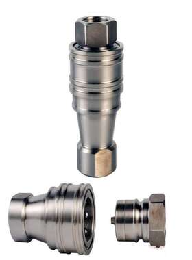 不锈钢NPT液压快速接头 KZF4-10 ZG1/2快速接头 KZE自闭快装接头