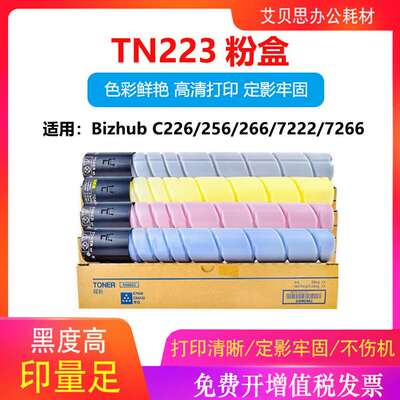 适用柯美C226鼓架 C256  C266 柯美TN223硒鼓/TN224粉盒原装分装