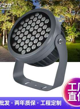 LED圆形投光灯户外防水公园草坪广场景观投射灯18W酒店外墙照树灯