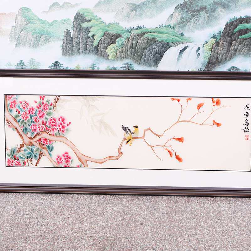 花香鸟语系列 苏绣手工刺绣客厅卧室装饰苏绣成品挂画