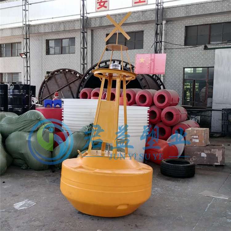 海上禁航标志浮筒 青岛海洋亮黄色禁航浮标