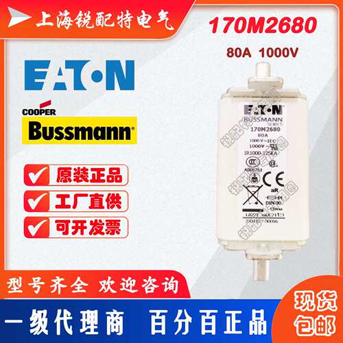 170M2680快速熔断器 1000V 80A 巴斯曼BUSSMANN快速熔断器
