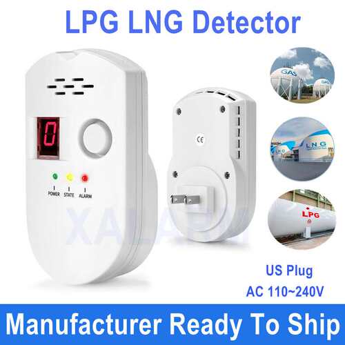 EU UK US Plug Gas Alarm  LPG Natural Gas Coal Gas Leak Alarm