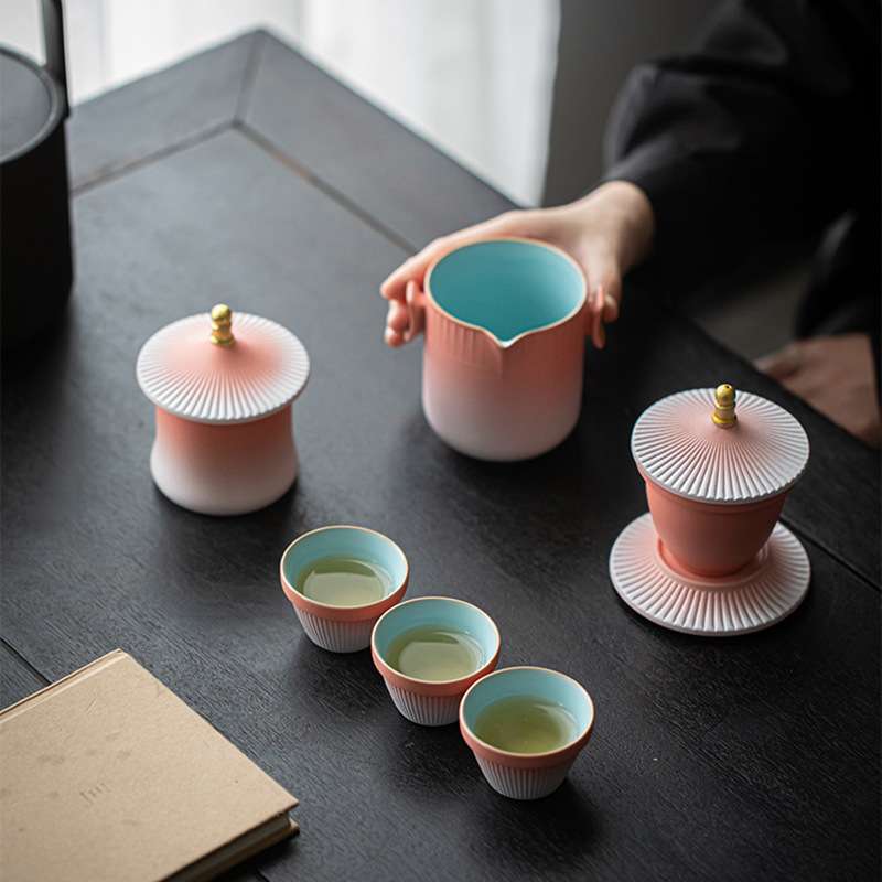 旅行茶具快客杯泡茶杯茶水分离陶瓷套组家用高档个人喝茶杯办公室