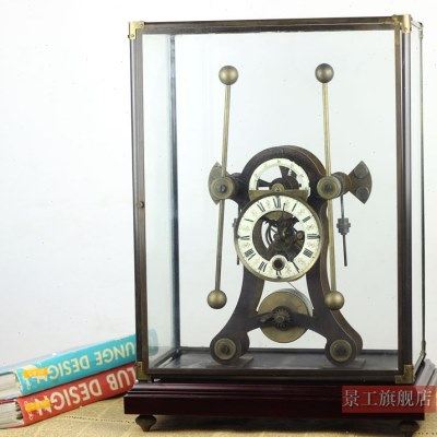 欧式纯铜座钟 机械 蚱蜢航海钟 铜色款 大中小号  平座,家居饰品,座钟,淘宝优惠券,粉丝福利购,淘宝优惠卷