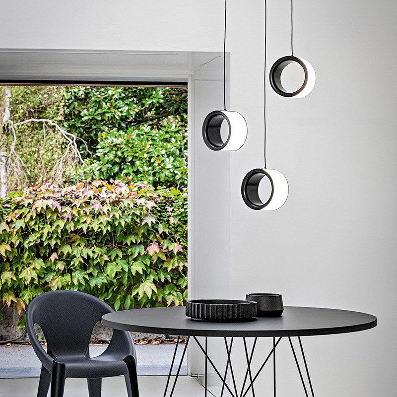 意式现代简约小吊灯个性指环x客厅餐厅卧室灯创意吧台玄关过道灯