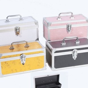 金白粉黑色采耳专业采耳师傅用掏耳朵收纳盒带锁长工具箱子修脚