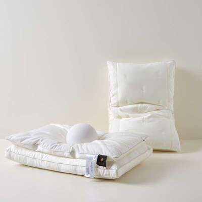 夏季全棉蚕丝枕头枕芯家用一对装成人护颈椎助睡眠专用整头低枕男